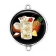 Connecteur Cabochon Argent - cocktail