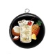 Pendentif Cabochon Argent - cocktail