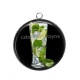 Pendentif Cabochon Argent - mojito