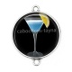 Connecteur Cabochon Argent - cocktail
