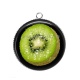 Pendentif Cabochon Argent - kiwi