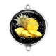 Connecteur Cabochon Argent - ananas