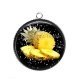 Pendentif Cabochon Argent - ananas