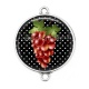 Connecteur Cabochon Argent - raisin