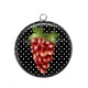 Pendentif Cabochon Argent - raisin