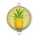 Connecteur Cabochon Argent - ananas