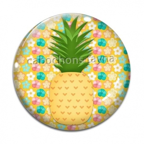 Cabochon Verre - ananas