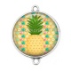 Connecteur Cabochon Argent - ananas