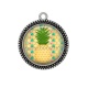 Pendentif Cabochon Argent - ananas