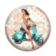 Cabochon Verre - vespa et pin up