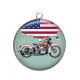 Pendentif Cabochon Argent - moto
