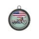 Pendentif Cabochon Argent - moto