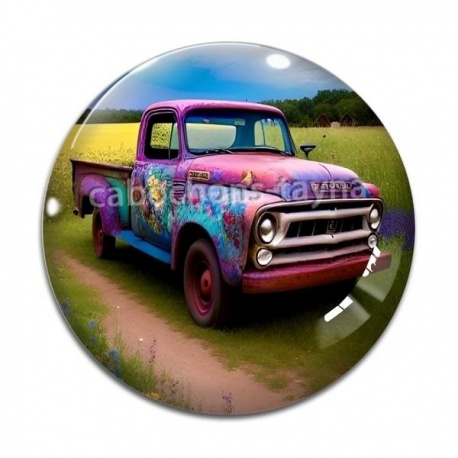 Cabochon Verre - camion