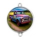 Connecteur Cabochon Argent - camion