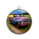 Pendentif Cabochon Argent - camion