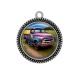 Pendentif Cabochon Argent - camion