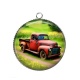 Pendentif Cabochon Argent - camion