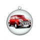 Pendentif Cabochon Argent - voiture