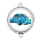 Connecteur Cabochon Argent - voiture