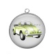 Pendentif Cabochon Argent - voiture