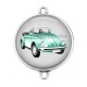 Connecteur Cabochon Argent - voiture