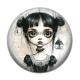 Cabochon Résine - fille gotique