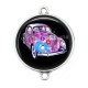 Connecteur Cabochon Argent - voiture