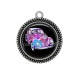 Pendentif Cabochon Argent - voiture