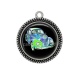 Pendentif Cabochon Argent - voiture