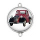 Connecteur Cabochon Argent - voiture
