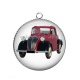 Pendentif Cabochon Argent - voiture