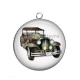 Pendentif Cabochon Argent - voiture