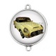 Connecteur Cabochon Argent - voiture