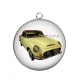 Pendentif Cabochon Argent - voiture