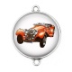 Connecteur Cabochon Argent - voiture
