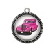 Pendentif Cabochon Argent - voiture