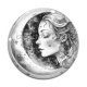 Cabochon Verre - lune femme