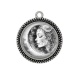 Pendentif Cabochon Argent - lune femme