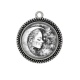 Pendentif Cabochon Argent - lune femme