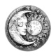 Cabochon Résine - lune soleil