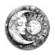 Cabochon Verre - lune soleil