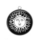 Pendentif Cabochon Argent - soleil