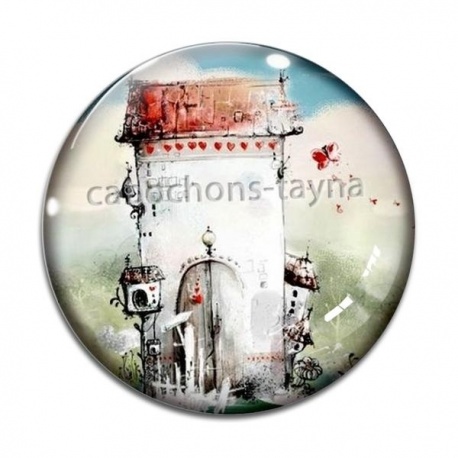 Cabochon Verre - maison féerique
