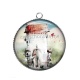 Pendentif Cabochon Argent - maison féerique