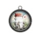 Pendentif Cabochon Argent - maison féerique