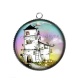 Pendentif Cabochon Argent - maison féerique