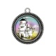 Pendentif Cabochon Argent - maison féerique