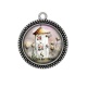 Pendentif Cabochon Argent - maison féerique