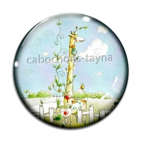 Cabochon Verre - girafe