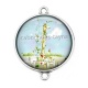 Connecteur Cabochon Argent - girafe